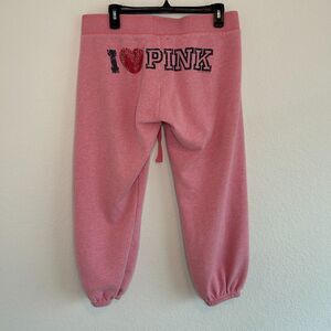 Victoria's Secret PINK Cropped Jogger Sweatpants Y2K Sz M